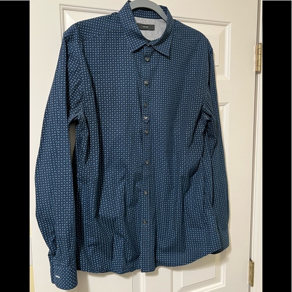 Diesel designer button down blue shirt L - Picture 4 of 11